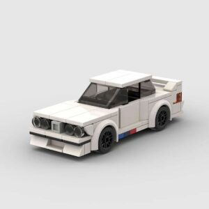 White GT Rally DIY Brick Kit (200 Pieces)