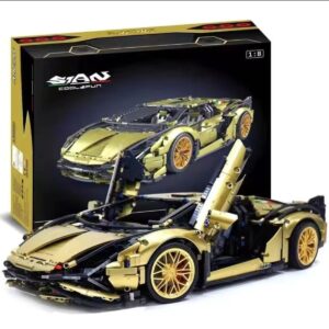 Lamborghini Aventador 7901P Supercar DIY Brick Kit (3955 Pieces) – Purple & Green Variants